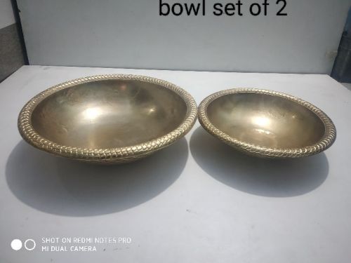 Round Antique Bowl Set Of 2, For Gift Purpose, Hotel, Restaurant, Home, Pattern : Plain