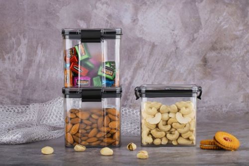 Plastic Lock Lock Kitchen Container, For Storing Spices, Feature : Eco Friendly, Good Quality, High Strength