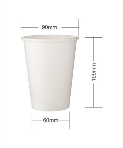 12 Oz Single Wall Paper Cup, Color : White