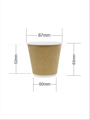 4 Oz Ripple Wall Paper Cup, Color : White / Black / Red Etc.