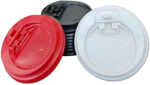 Vijan Polystyrene 80 Mm Plastic Lids, For Uses With Coffee Cups, Color : White / Black / Red Etc.