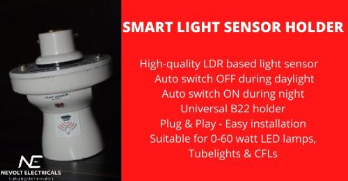 Automatic On Off Light Sensor With Holder