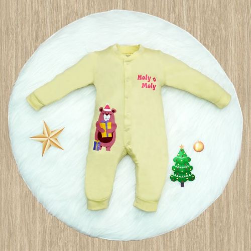 Round Bamboo Printed Baby Onesies, Packaging Size : 5 Pieces Set