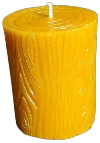 Wax Yellow Pillar Candles, For Smokeless, Fine Finished, Attractive Pattern, Moisture Resistance