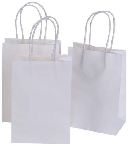 White Kraft Paper Bag, For Shoppimg, Size : 14x11 Inch