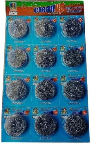 12 Piece Stainless Steel Scrubber, For Gives Shining, Rust Free, Long Lasting