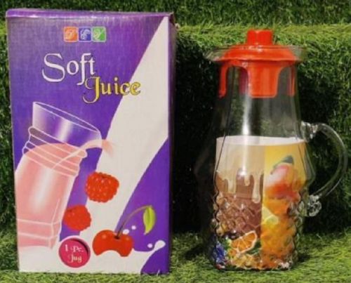 Polished Glass Juice Jug, Size : Standard