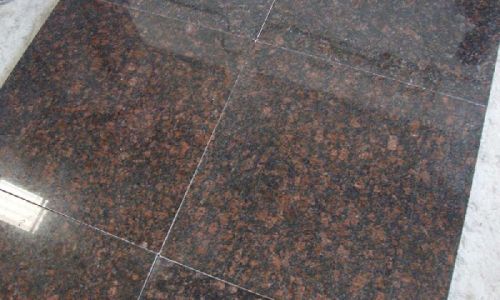 Polished Brown Granite Tiles, For Construction, Size : Standard