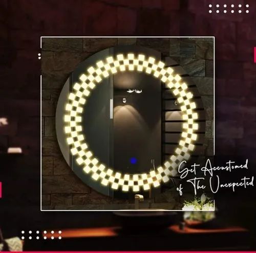 18 Inch Round LED Mirror, For Decoration, Home, Hotel, Mall, Voltage : 220V