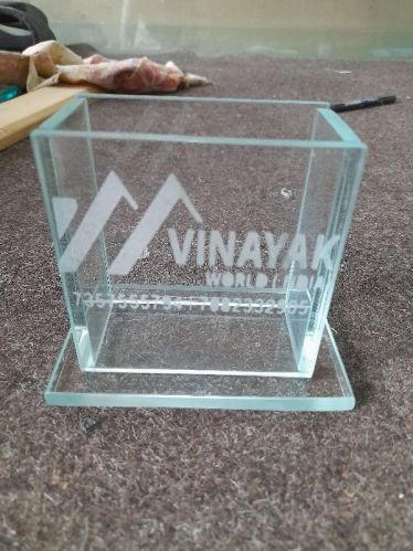 Glass Pen Stand, Color : Transparent