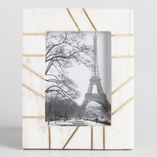 White Marble Frame With Brass Inlay, For Hotel, Kitchen, Office, Restaurant, Shape : Square