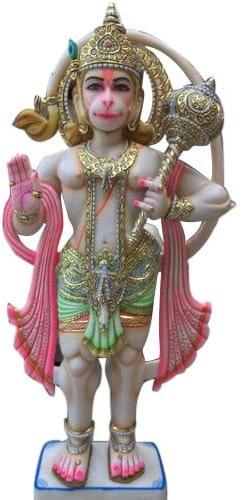 Marble Hanuman Statue, For Worship, Pattern : Printed