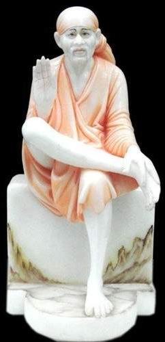 Plain Marble Sai Baba Statue, Packaging Type : Carton Box