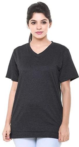 Plain Cotton Ladies T-shirts, Packaging Type : Plastic Bag