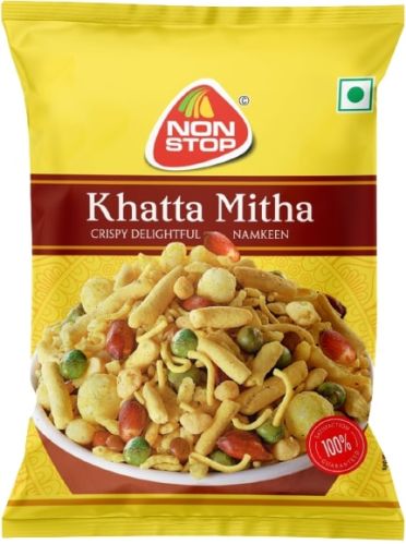 Non Stop Khatta Meetha Namkeen, For Snacks, Packaging Type : Plastic Packet