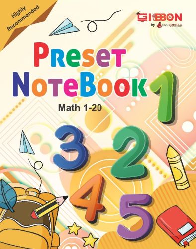 Preset Notebook Maths ( 1-20 ) Number Writing Book For Kids
