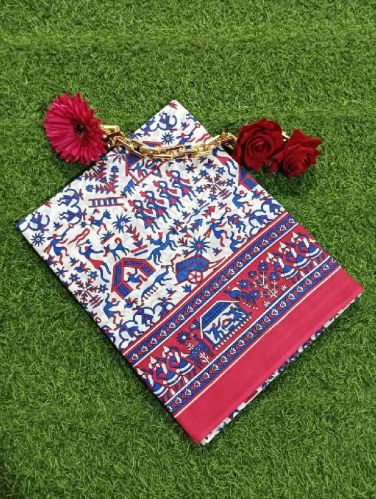 Printed Mul Mul Cotton Saree, Style : Mulmul