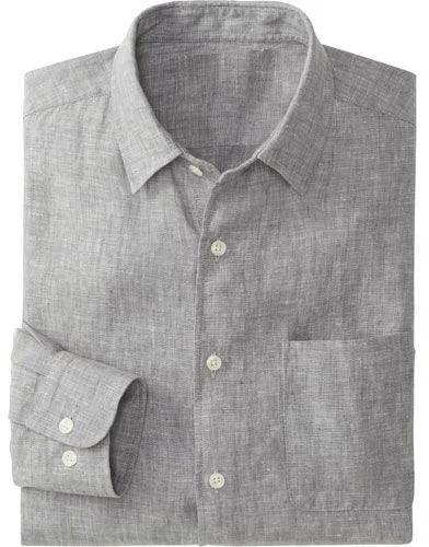 Mens Cotton Linen Shirt, Sleeve Type : Full Sleeves, Pattern : Plain