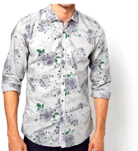 Full Sleeve Mens Printed Cotton Shirt, Feature : Quick Dry, Anti-Shrink