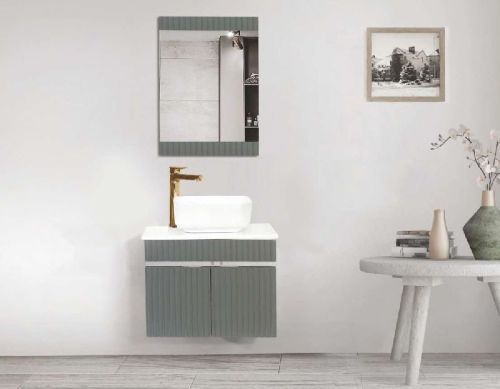 Rectangular Polished HDHMR With PU Paint A-254 Lustre Bathroom Vanity, For Home, Hotel, Style : Modern