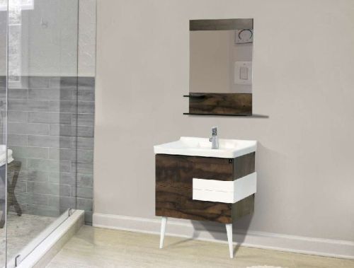 Rectangular Polished Mahogany Bathroom Vanity, For Home, Hotel, Style : Modern