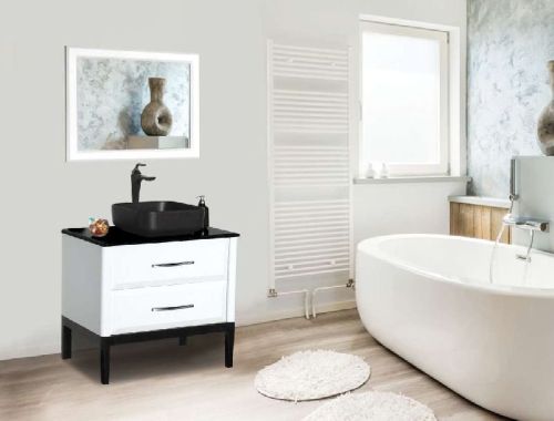 Rectangular Polished HDHMR With PU Paint Orcas Bathroom Vanity, For Home, Hotel, Style : Modern