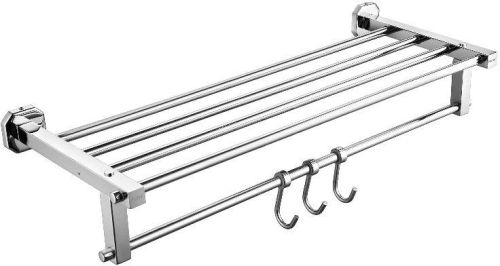 Polished Stainless Steel Towel Rack, For Home, Pattern : Plain