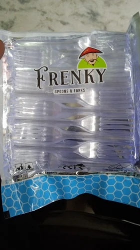 Plain Disposable Plastic Fork, Color : Transparent