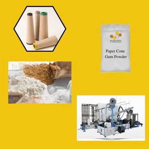 Paper Cone Gum Powder, For Corrugation Industry, Packaging Size : 25 Kg