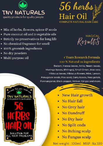 Liquid 56 Herbal Hair Oil