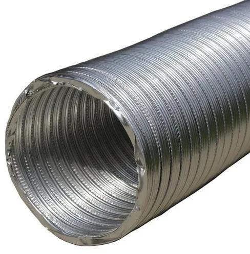 Round Polished Metal Duct Pipes, For Industrial, Color : Silver
