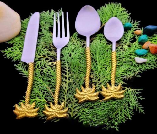 Brass Palm Cutlery Set, For Kitchen, Restaurants, Catering, Hotel, Feature : Fine Finish, Good Quality