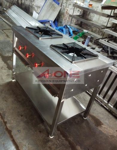 Stainless Steel Two Burner Range