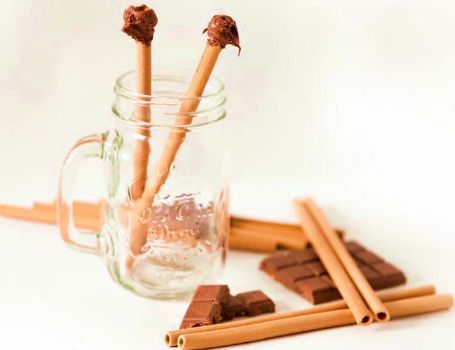 SKJ Edible Biscuit Straws, Color : Brown