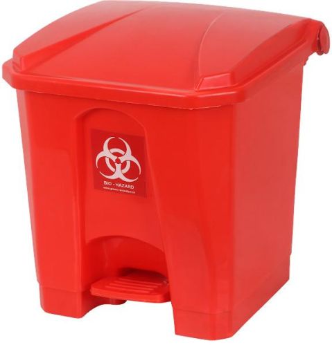 Virgin PPCP 36L Pedal Waste Bin, Size : 405x405x405mm