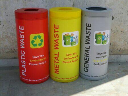 72L Plastic Color Coded Waste Bin, Size : Dia 330 X Height 800mm