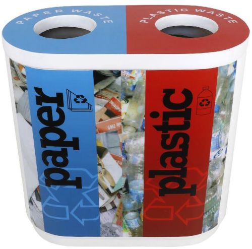 Duo 40L Plastic Color Coded Waste Bin