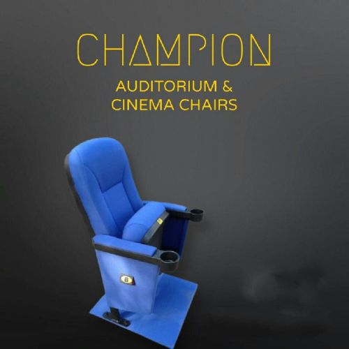 Design Lever Plain Auditorium Push Back Chair, Color : Blue