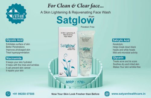 Satglow Paraben Free Face Wash, Packaging Size : 50ml