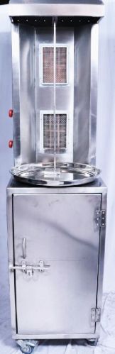 Stainless Steel 18guage Shawarma Machine Half Cabinet, Size : 22/24/72 Inch