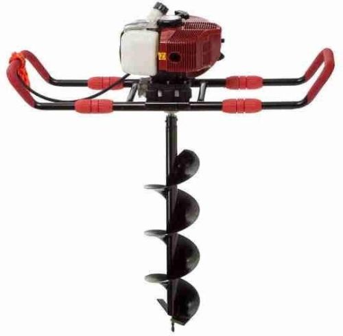 Agri Techno Color Coated Metal Earth Auger, Color : Black, Red