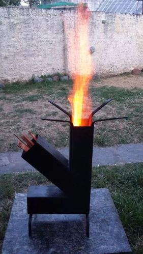 Manual Pellet Rocket Stove, For Home, Hotel, Size : 100-500mm