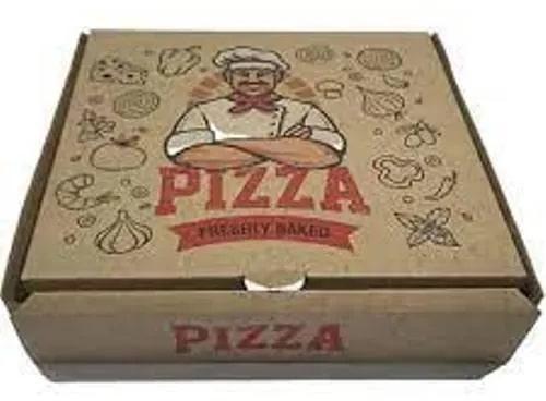 Brown Square Printed Pizza Packaging Corrugated Box, Size : Standard