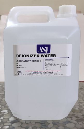 Deionized Water, For Chemical Laboratory, Purity : 99.99%