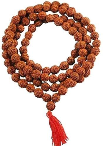 Original 5 Mukhi Natural Rudraksha Mala, For Religious, Size : Standard