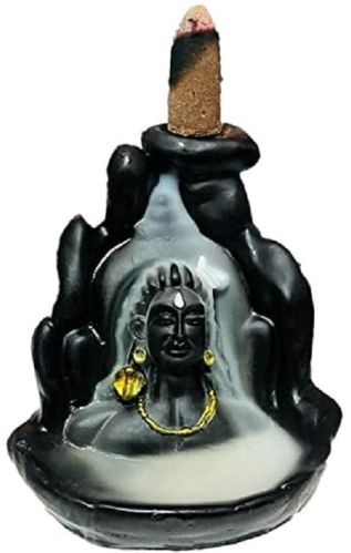 200g Polished Resin Adiyogi Backflow Smoke Fountain, For Gifting, Size : 3.5*4.5
