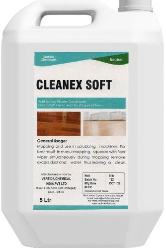 Cleanex Soft Multi Surface Cleaner Concentrate, Packaging Size : 5Ltr