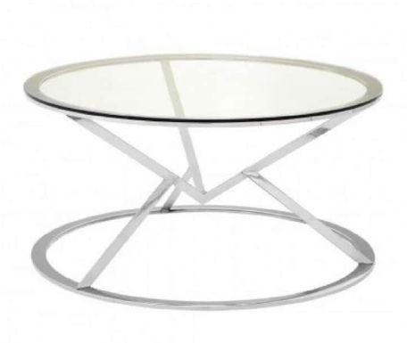 Round Polished DI-0019 Coffee Table, For Hotel, Home, Size : 30x18 Inch