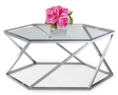 Hexgonal Polished DI-0024 Coffee Table, For Hotel, Home, Size : 40x34x18 Inch