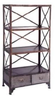 Polished Iron DI-0306 Book Rack, Size : 30x14x70 Inch